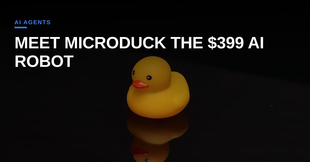 Hugging Face’s Microduck: A $399 Open-Source Robot for Reinforcement Learning Experiments
