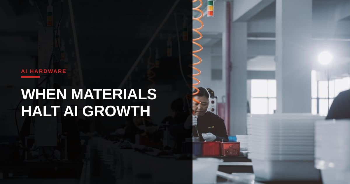 AI’s Next Bottleneck: The Materials Crisis Behind the Compute Surge