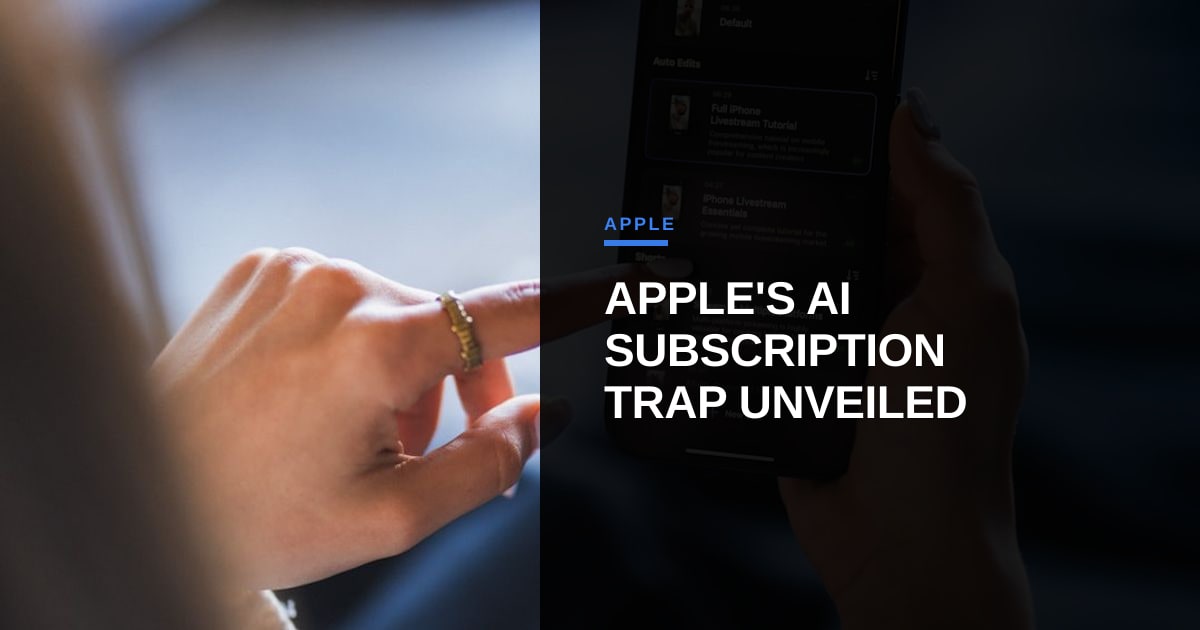 Apple's Post-Schiller Era: The AI Subscription Trap We All Saw Coming
