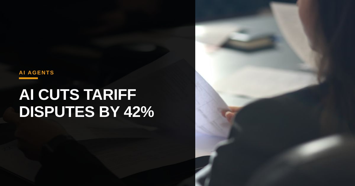 AI Agents Reduce Supply Chain Disputes by 42% in Logistics Tariff Cases