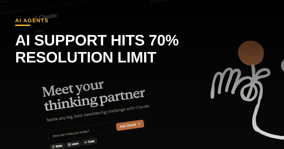 AI Customer Support Benchmarks Reveal 70% Resolution Ceiling – What Sales Leaders Need to Know