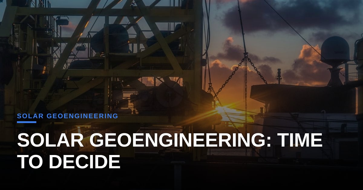 Mapping the Future: A Concrete Plan for Solar Geoengineering Decisions
