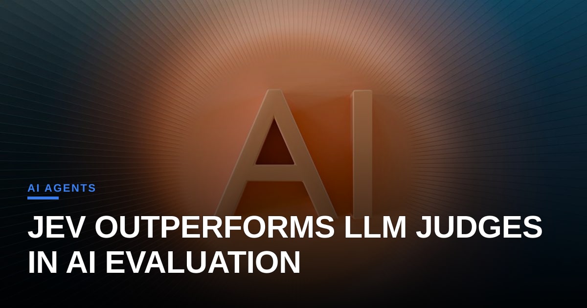 Jev-as-a-Judge: A Production‑Ready Alternative for LLM Agent Evaluation